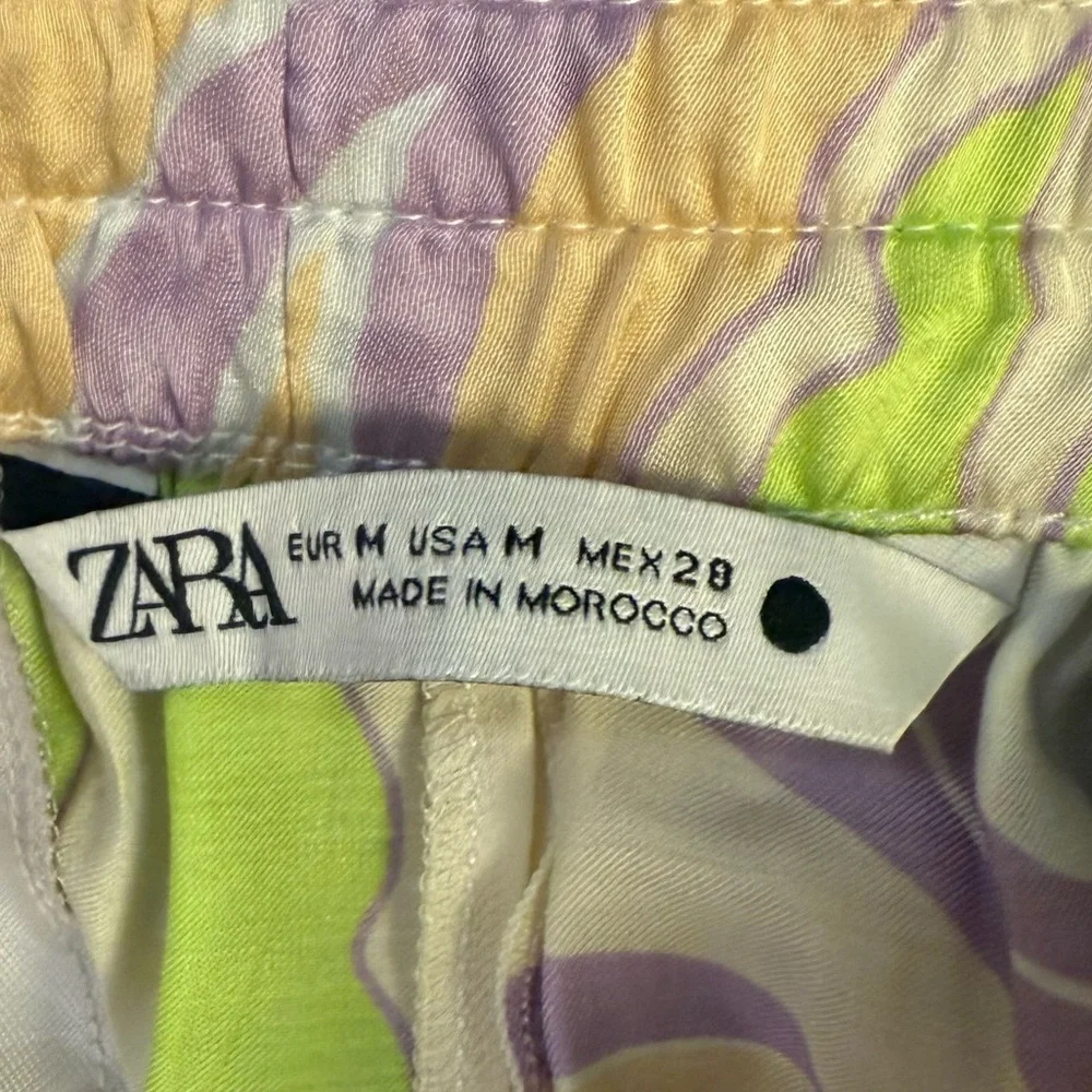 New Zara Blogger Favorite Pastel Wide Leg Flowy Lightweight Palazzo Trouser - Picture 3 of 8